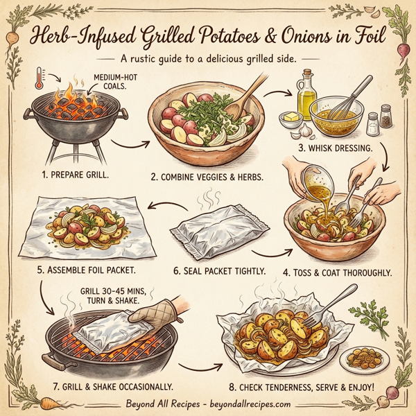 Herb-Infused Grilled Potatoes and Onions in Foil instructions