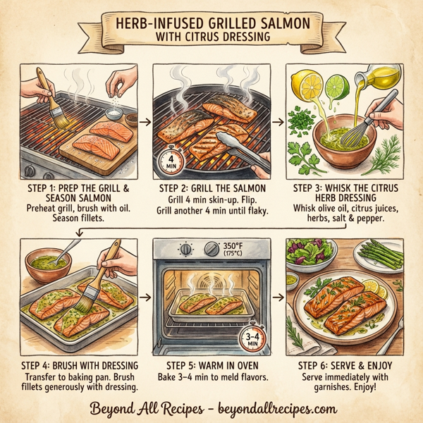 Herb-Infused Grilled Salmon with Citrus Dressing instructions