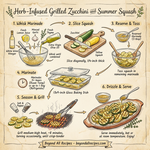 Herb-Infused Grilled Zucchini and Summer Squash instructions