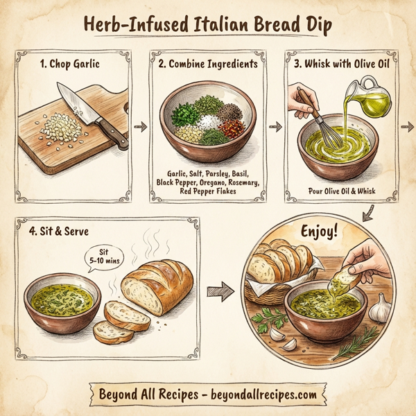 Herb-Infused Italian Bread Dip instructions
