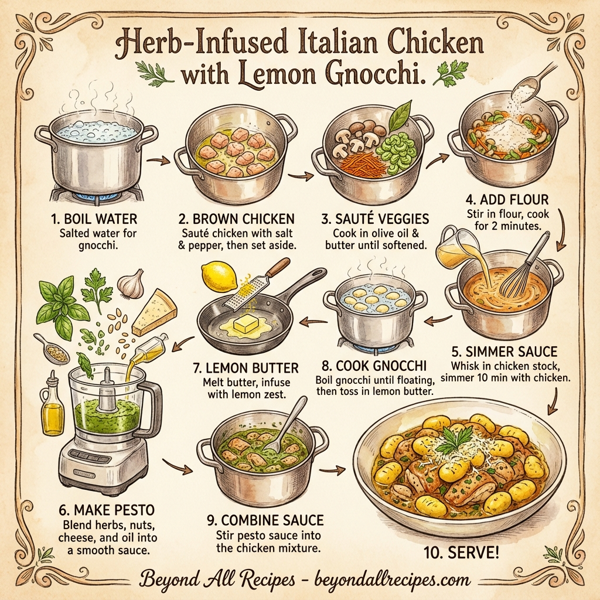 Herb-Infused Italian Chicken with Lemon Gnocchi instructions