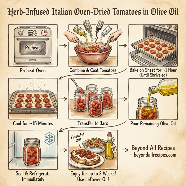 Herb-Infused Italian Oven-Dried Tomatoes in Olive Oil instructions