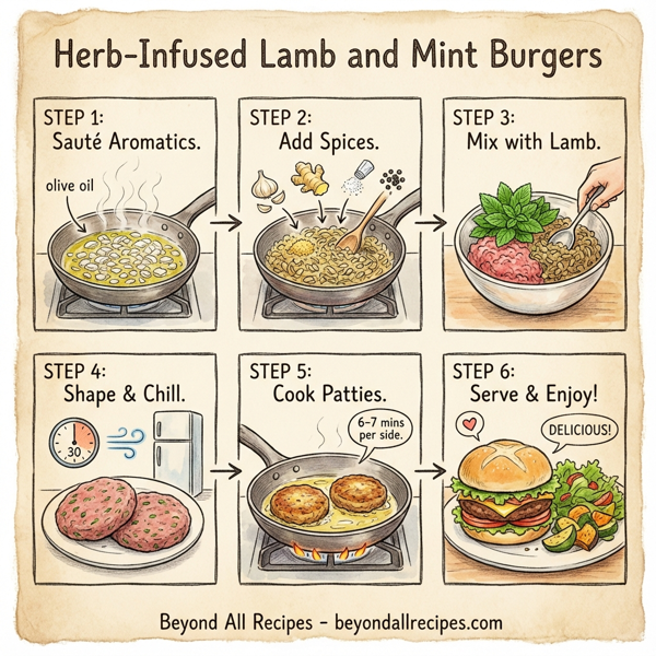 Herb-Infused Lamb and Mint Burgers instructions
