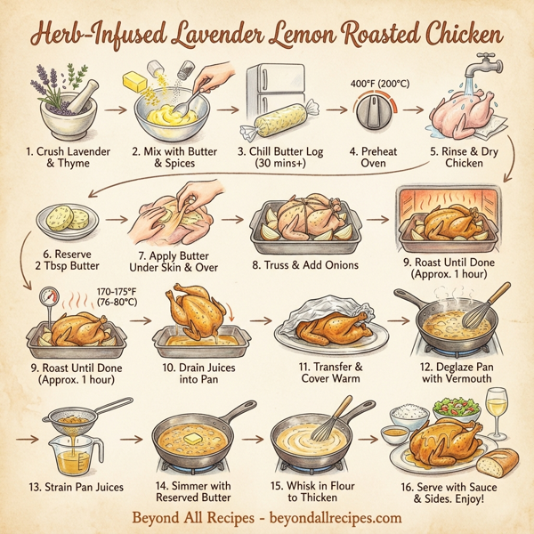 Herb-Infused Lavender Lemon Roasted Chicken instructions