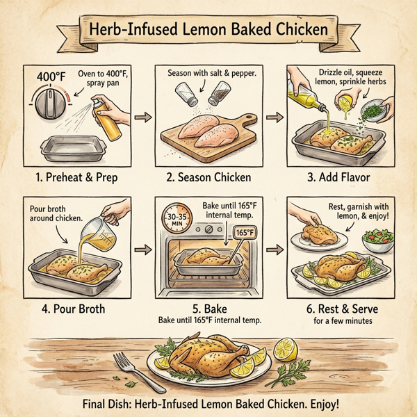 Herb-Infused Lemon Baked Chicken instructions