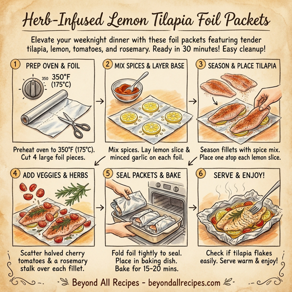 Herb-Infused Lemon Tilapia Foil Packets instructions