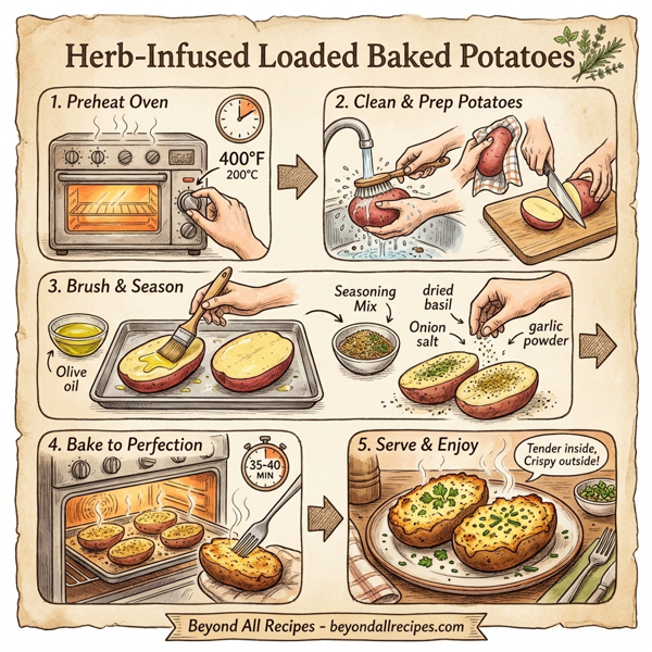 Herb-Infused Loaded Baked Potatoes instructions