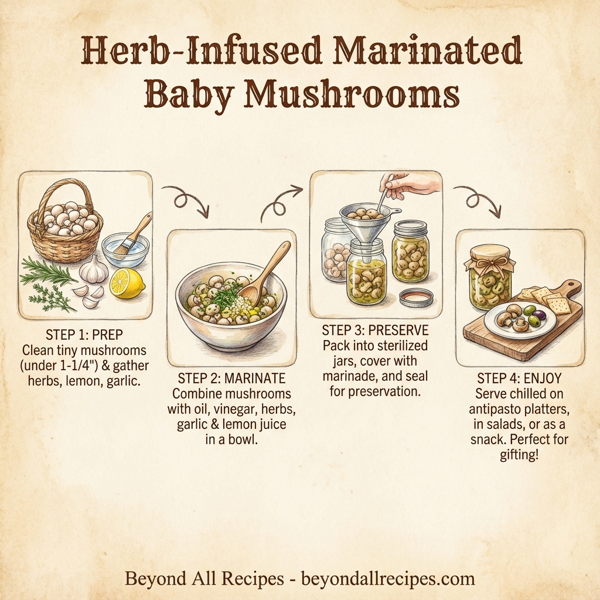 Herb-Infused Marinated Baby Mushrooms instructions