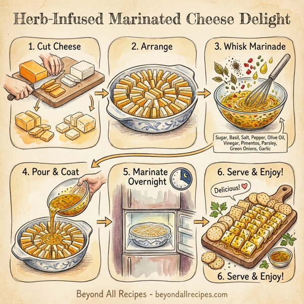 Herb-Infused Marinated Cheese Delight instructions