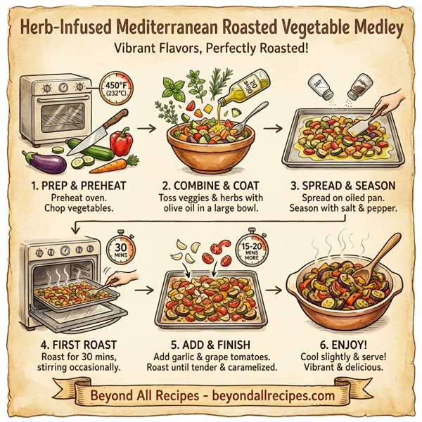 Herb-Infused Mediterranean Roasted Vegetable Medley instructions