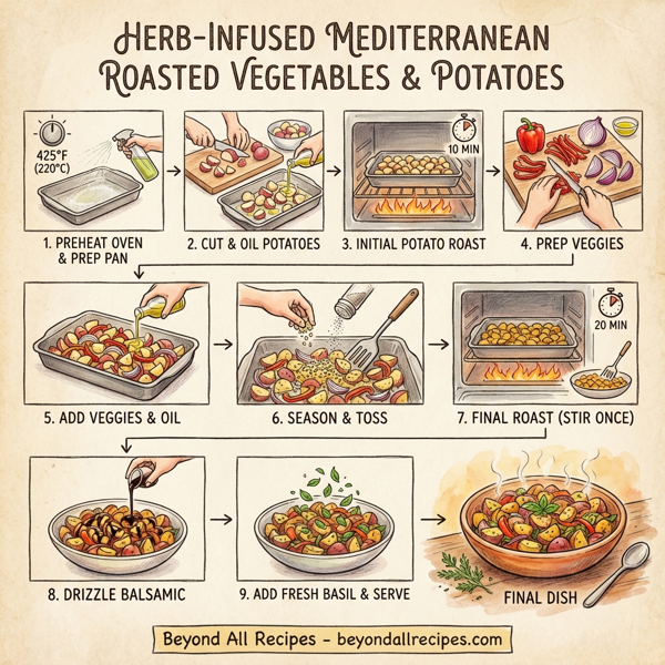 Herb-Infused Mediterranean Roasted Vegetables with Potatoes instructions