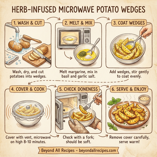 Herb-Infused Microwave Potato Wedges instructions