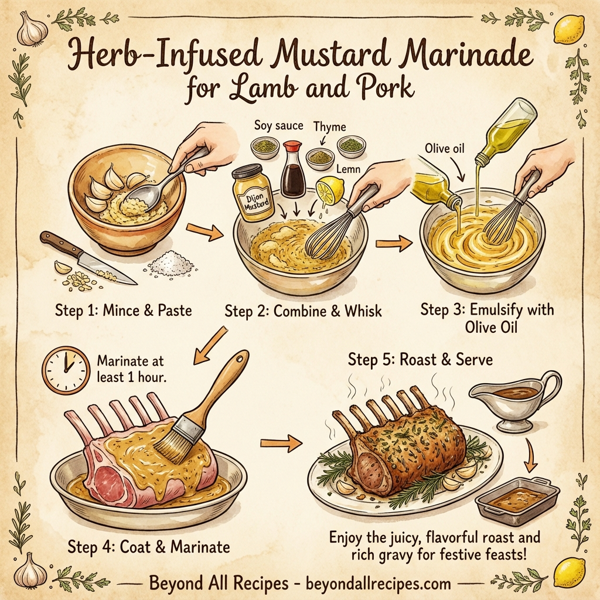 Herb-Infused Mustard Marinade for Lamb and Pork instructions