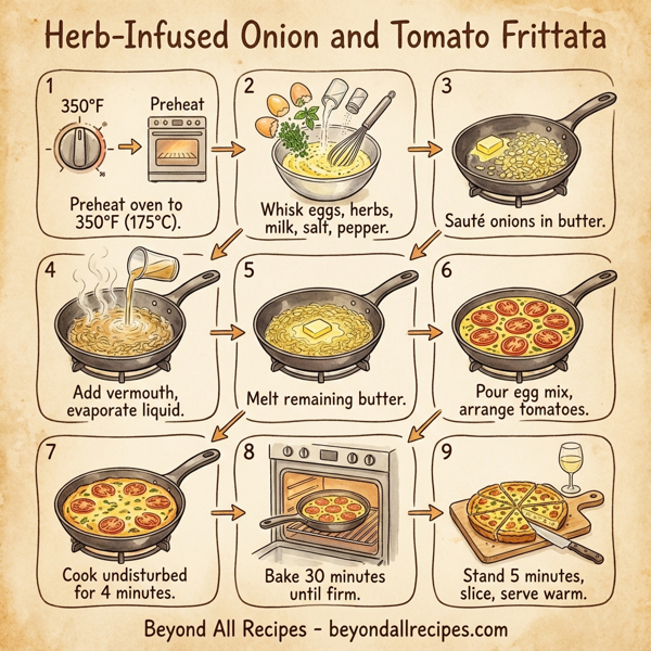 Herb-Infused Onion and Tomato Frittata instructions