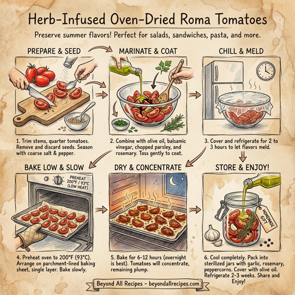 Herb-Infused Oven-Dried Roma Tomatoes instructions