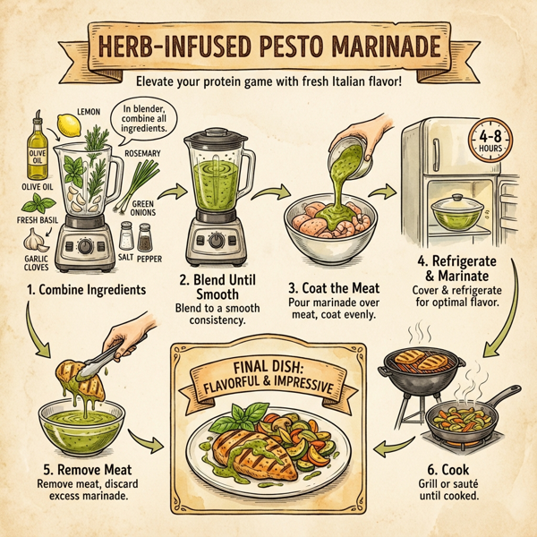 Herb-Infused Pesto Marinade instructions