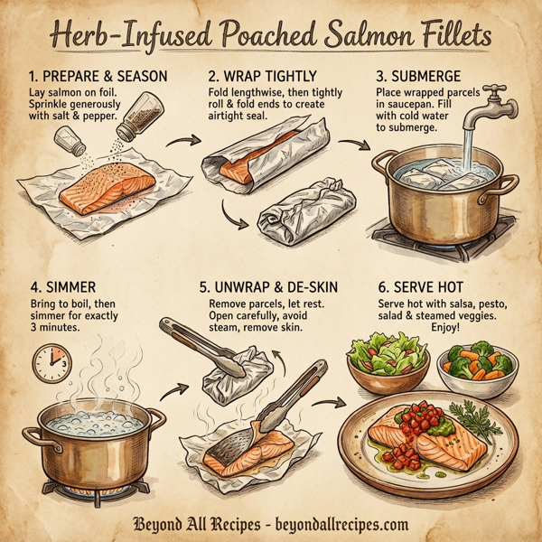 Herb-Infused Poached Salmon Fillets instructions