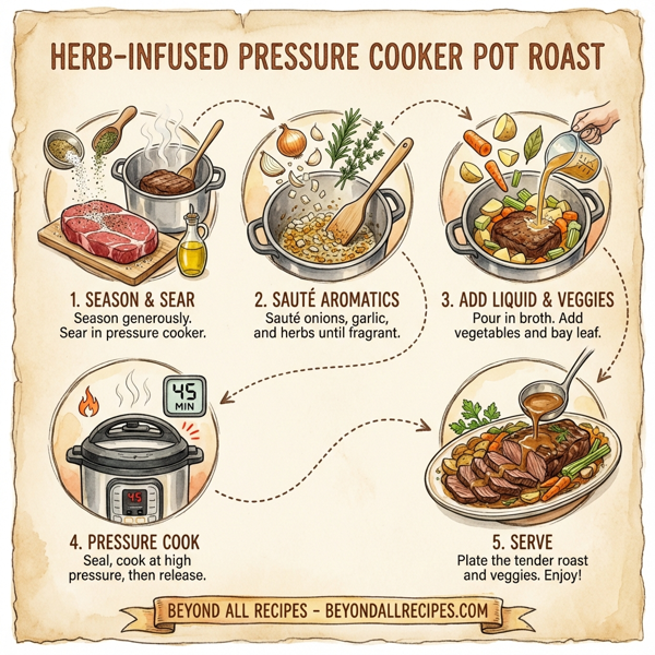 Herb-Infused Pressure Cooker Pot Roast instructions