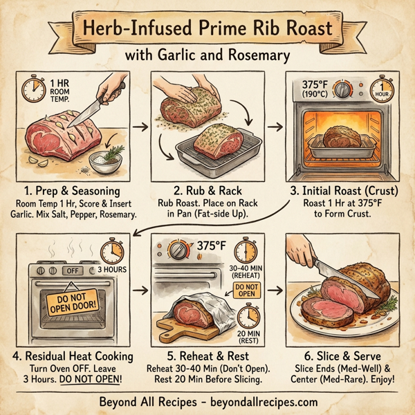 Herb-Infused Prime Rib Roast with Garlic and Rosemary instructions