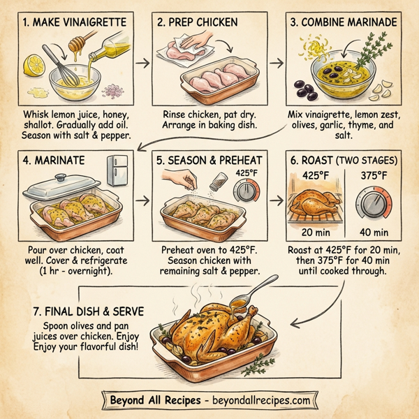 Herb-Infused Roast Chicken with Olives and Garlic instructions