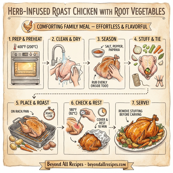 Herb-Infused Roast Chicken with Root Vegetables instructions