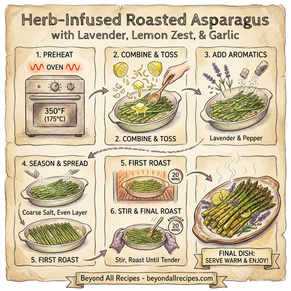 Herb-Infused Roasted Asparagus with Lavender, Lemon Zest, and Garlic instructions