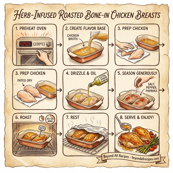 Herb-Infused Roasted Bone-In Chicken Breasts instructions
