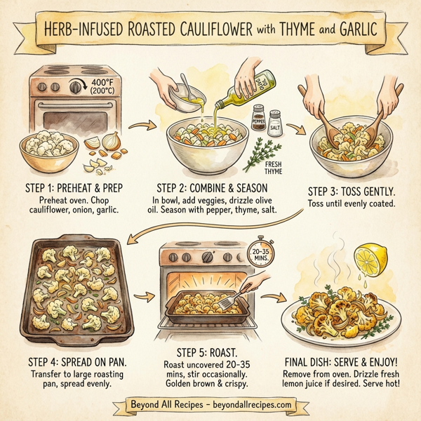Herb-Infused Roasted Cauliflower with Thyme and Garlic instructions