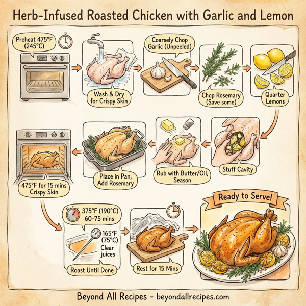Herb-Infused Roasted Chicken with Garlic and Lemon instructions