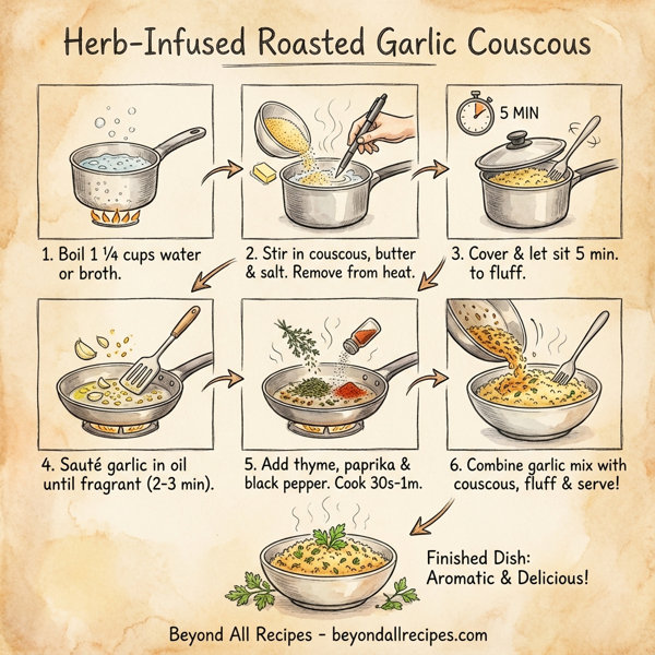 Herb-Infused Roasted Garlic Couscous instructions