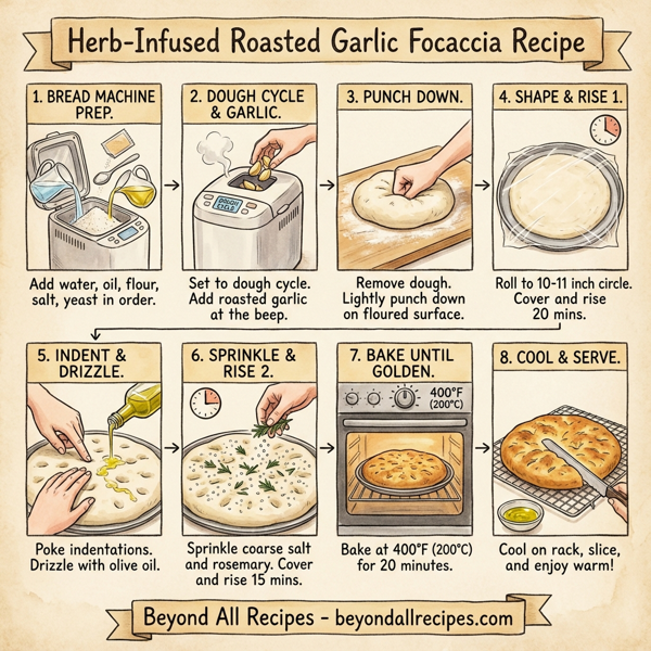 Herb-Infused Roasted Garlic Focaccia instructions
