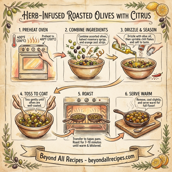 Herb-Infused Roasted Olives with Citrus instructions