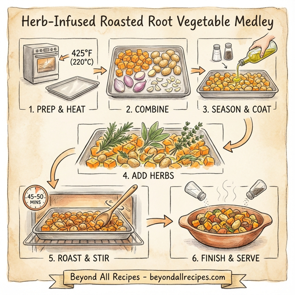 Herb-Infused Roasted Root Vegetable Medley instructions