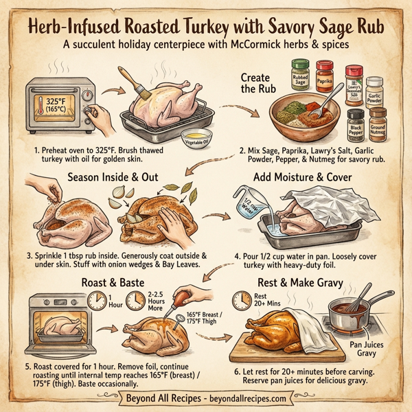 Herb-Infused Roasted Turkey with Savory Sage Rub instructions