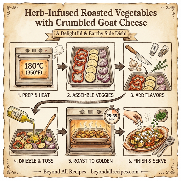 Herb-Infused Roasted Vegetables with Crumbled Goat Cheese instructions