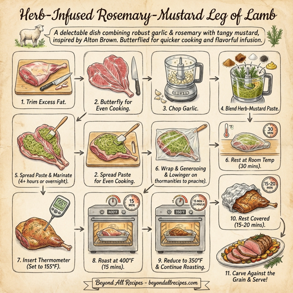 Herb-Infused Rosemary-Mustard Leg of Lamb instructions