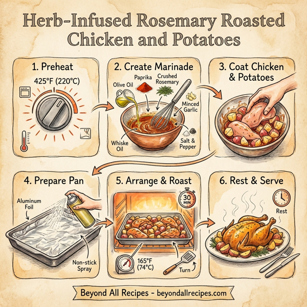 Herb-Infused Rosemary Roasted Chicken and Potatoes instructions