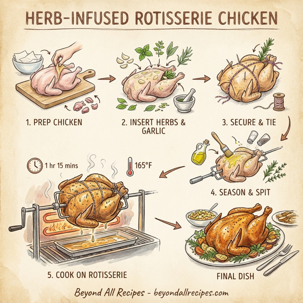 Herb-Infused Rotisserie Chicken with Garlic and Fresh Herbs instructions