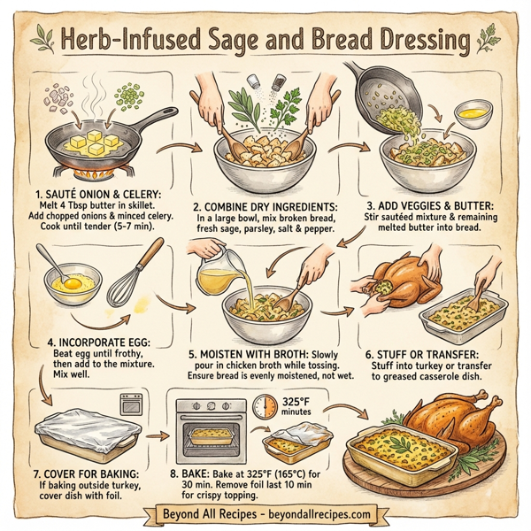 Herb-Infused Sage and Bread Dressing instructions