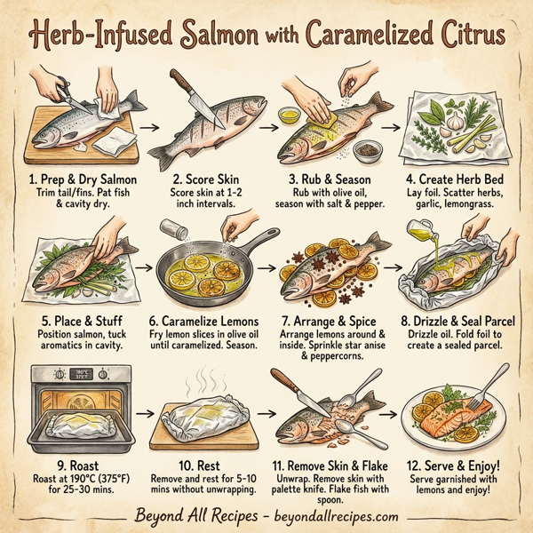 Herb-Infused Salmon with Caramelized Citrus instructions