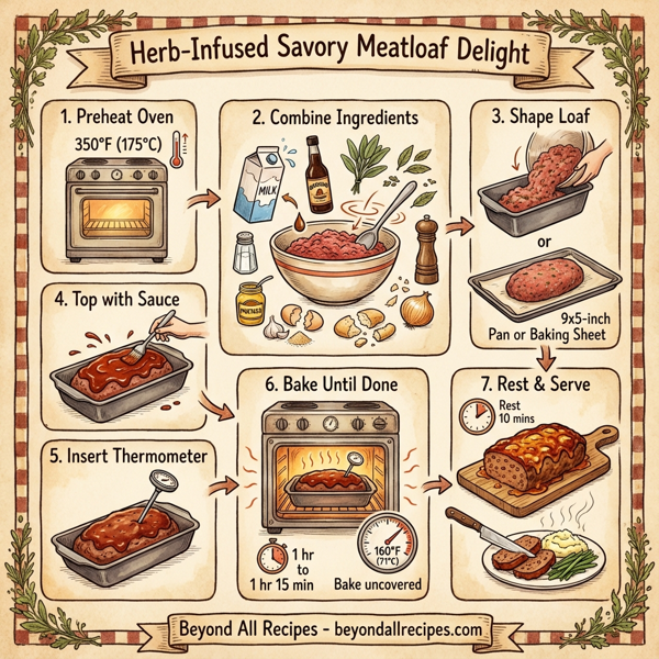 Herb-Infused Savory Meatloaf Delight instructions