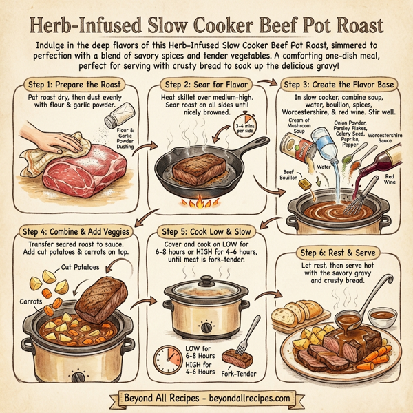 Herb-Infused Slow Cooker Beef Pot Roast instructions