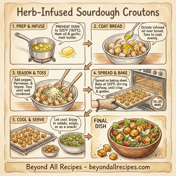 Herb-Infused Sourdough Croutons instructions