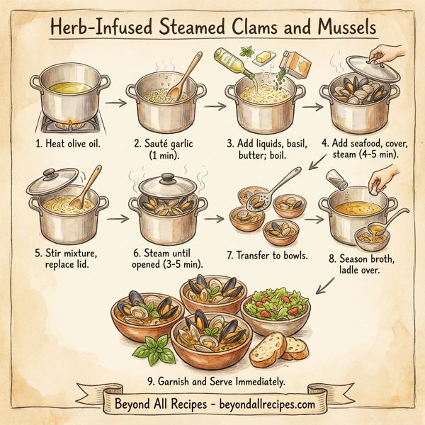 Herb-Infused Steamed Clams and Mussels instructions
