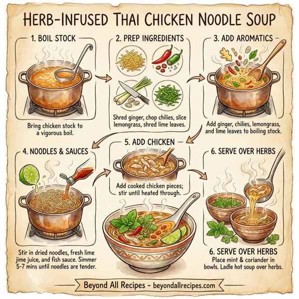 Herb-Infused Thai Chicken Noodle Soup instructions