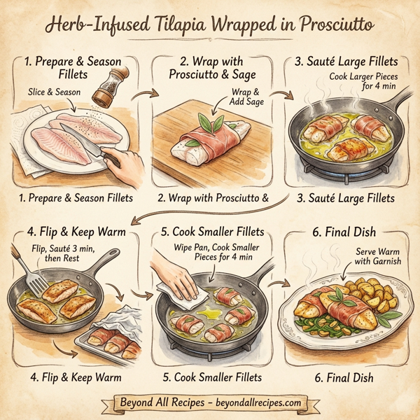 Herb-Infused Tilapia Wrapped in Prosciutto instructions
