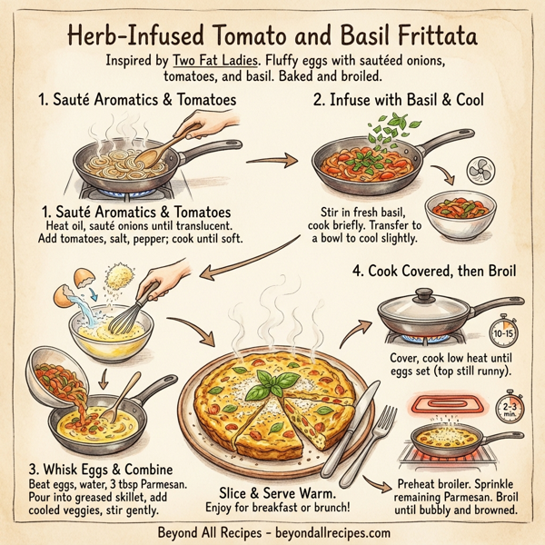 Herb-Infused Tomato and Basil Frittata instructions