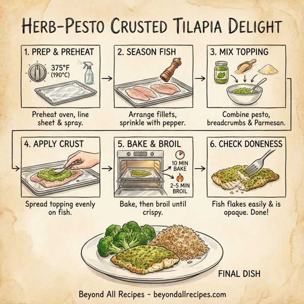 Herb-Pesto Crusted Tilapia Delight instructions
