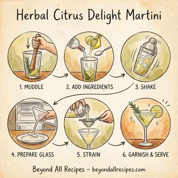 Herbal Citrus Delight Martini instructions