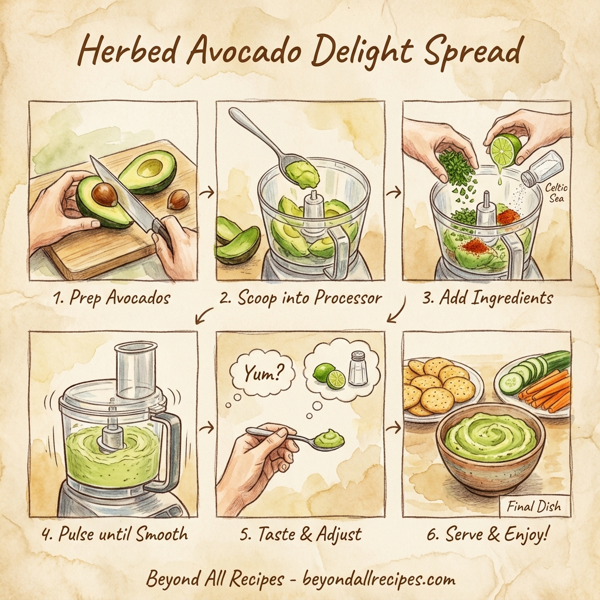 Herbed Avocado Delight Spread instructions